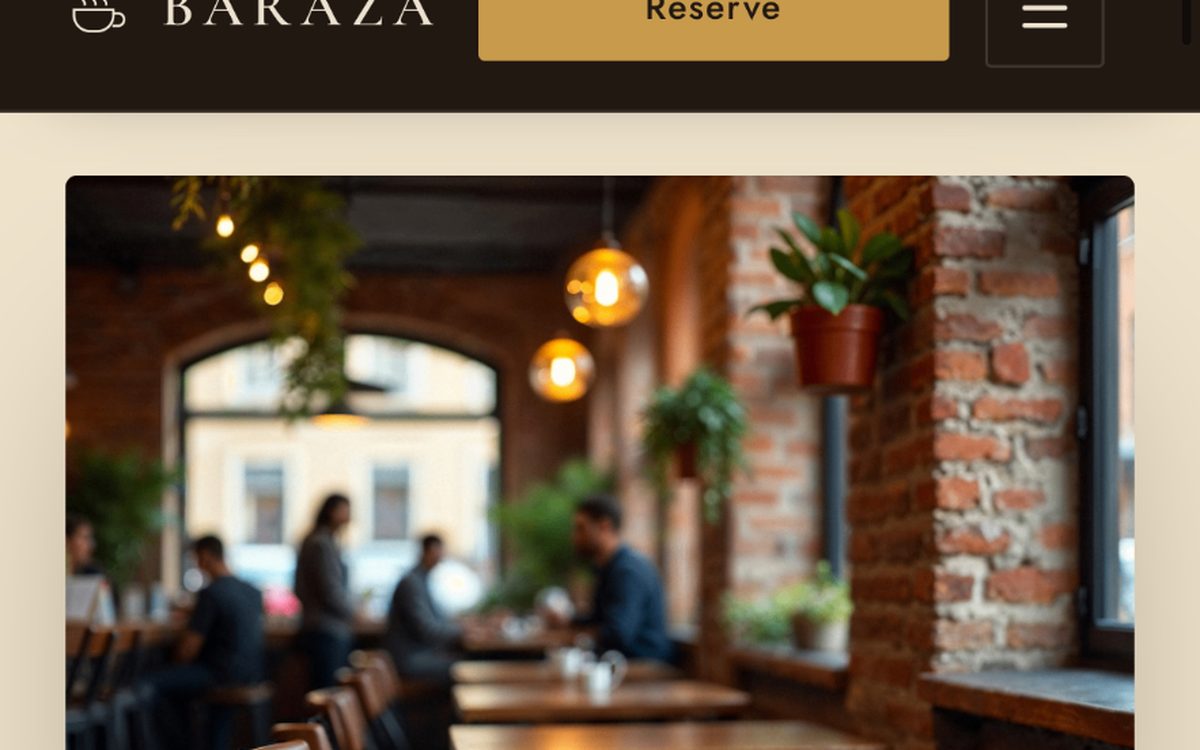 Baraza Coffee website preview